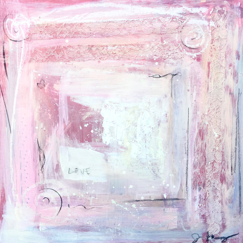 jenny king mixed media pink contemporary art
