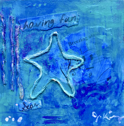 Jenny King Artist Mixed Media "Joe's a Star"